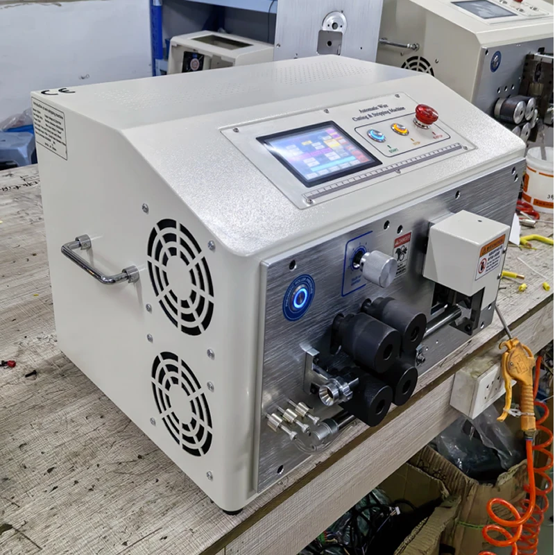 SWT508-ZW25 updated 7 inch touch screen double head computer automatic wire stripping and bending machine for angle bender