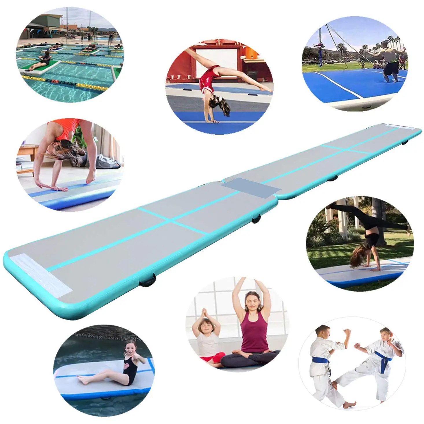 Air Tracks Customized Size Airtrack Tumbling Mat Air Tumbling Floor Mats Tumble Track for Sale