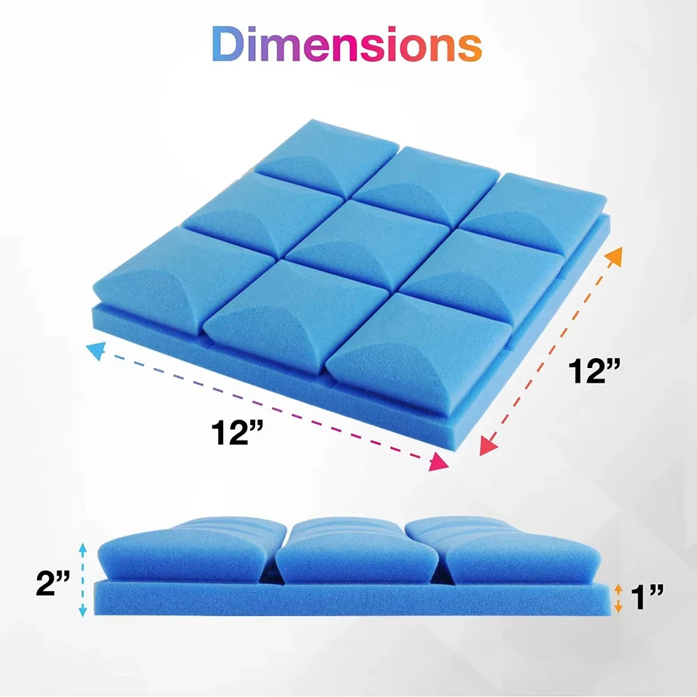 Schalldichte Schaumstoffplatten, 12 Stück, akustische Wandpaneele mit Geräuschunterdrückung für Ktv-Musikraum, geräuschabsorbierende Polsterung, Isolationspolsterung