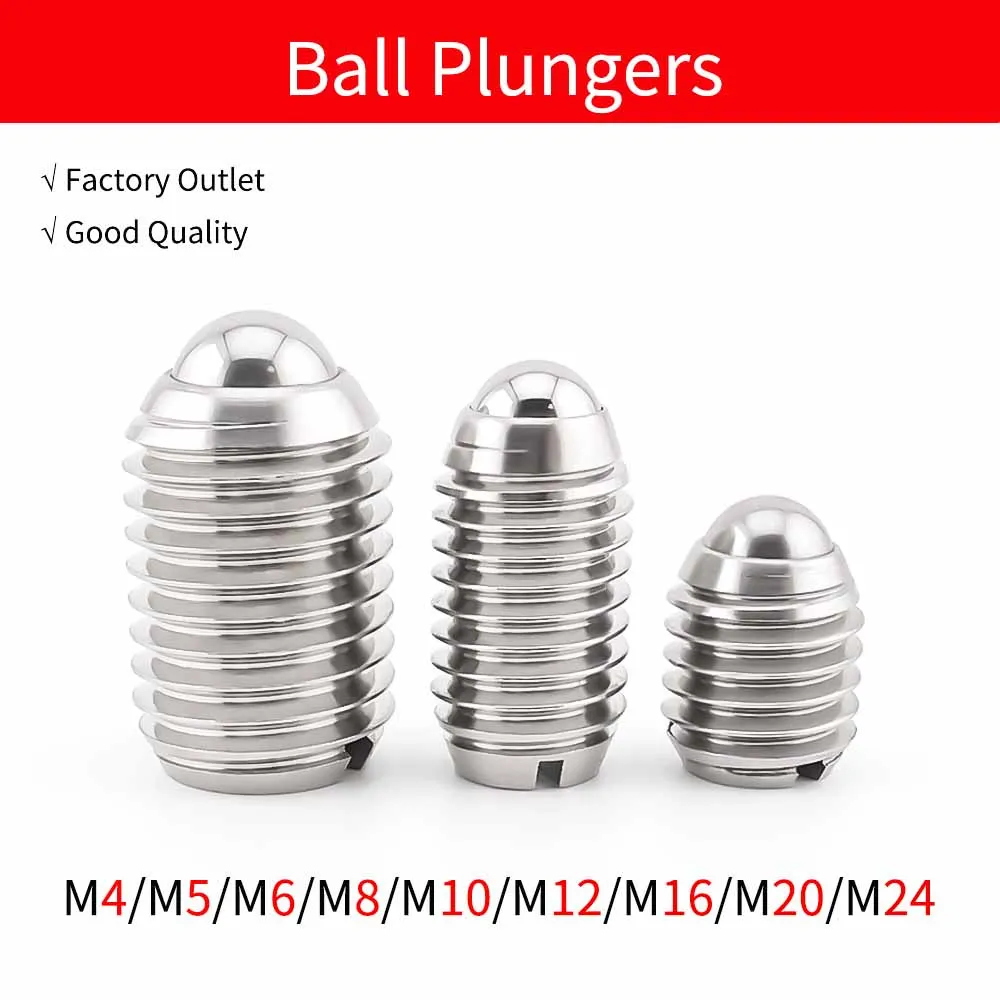 

High Quality QB415 Carbon Steel Ball Head Plug With External Thread Positioning Screw And Slotted Spring Plunger At The Bottom