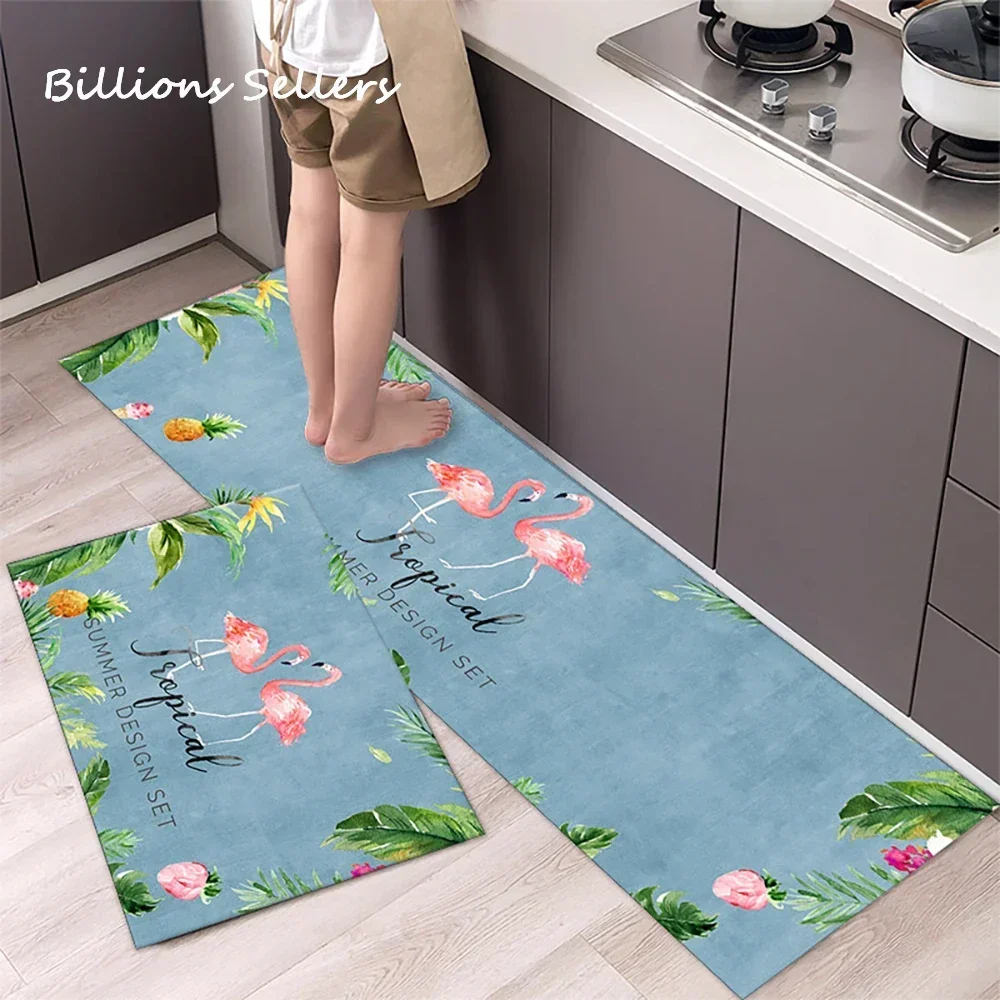 VIKAMA American Vintage Non-slip Diatomaceous Earth Carpet Kitchen Bathroom Entry Door Soft Absorbent Mats Home Decor