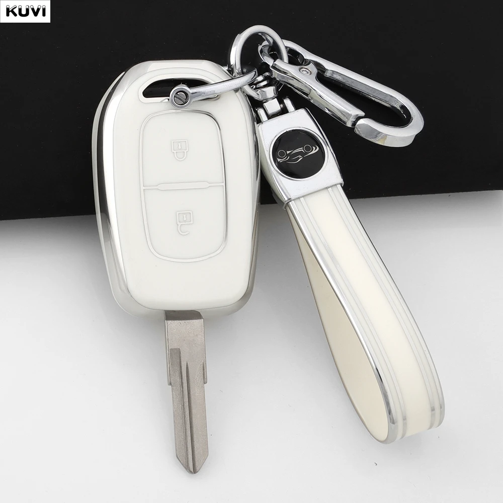 New TPU Car Key Case Cover Shell For Renault Kwid Traffic Symbol for Dacia Sandero Logan Duster 2016 2017 2018 Fob Accessories