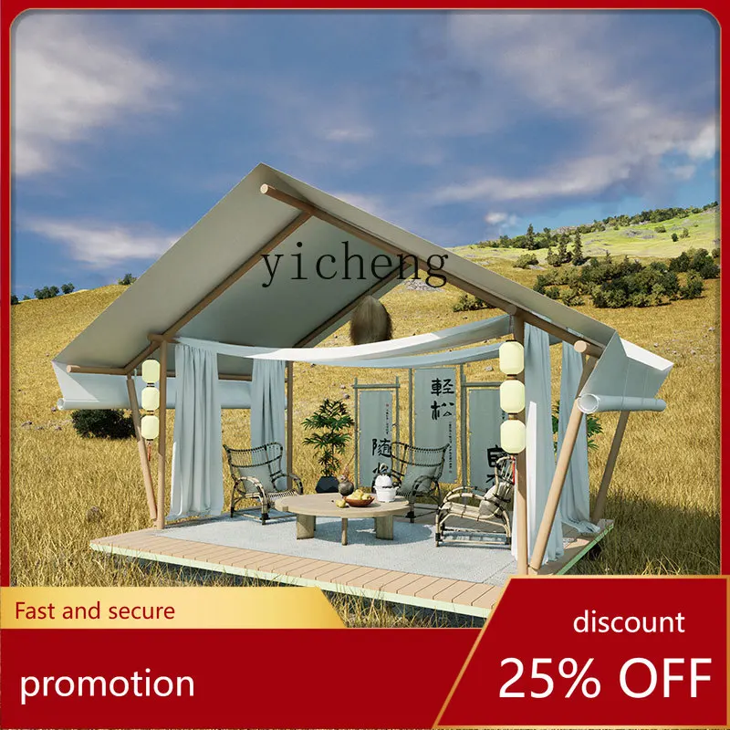 

CZ House-Shaped Tent BBQ Rooftop Restaurant Rainproof Scenic Camping Homestay