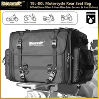 Rhinowalk-Bolsa de asiento trasero para motocicleta, equipaje de viaje, impermeable, 19L-80L, cola de Motor expandible/maletero/bolsa de transporte para la mayoría de motocicletas