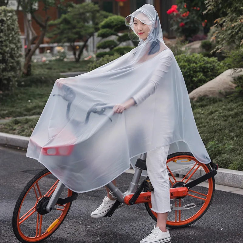 Chubasquero transparente para bicicleta y motocicleta, Poncho de lluvia a prueba de viento, Impermeable grueso para exteriores, 3XL