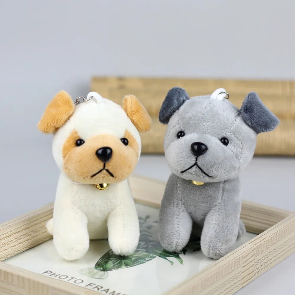 Porte-clés en peluche de chien loup de dessin animé, jouet de chien en peluche doux, porte-clés en peluche, mignon