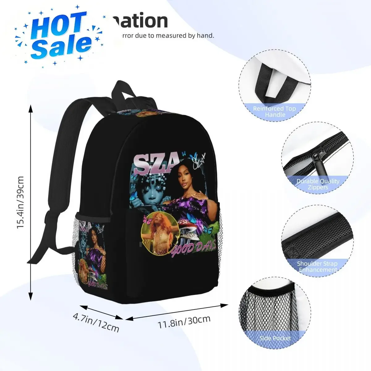 Custom Bag SZA Album Classic Backpack Student Boys Girls BookBag Kids School Bag Computer Shoulder Bags For Men Women
