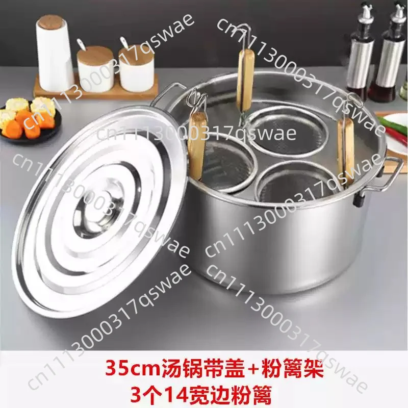 Large Capacity Stainless Steel Soup Bucket Multifunctional Pot For Stewed Soup Noodle Cooking