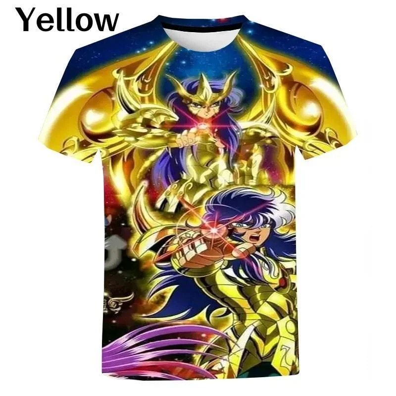 Summer The Knights of The Zodiac Saint Seiya 3d T Shirt Men Women Streetwear Cool O Neck Graphic Designer Harajuku Short Sleeved