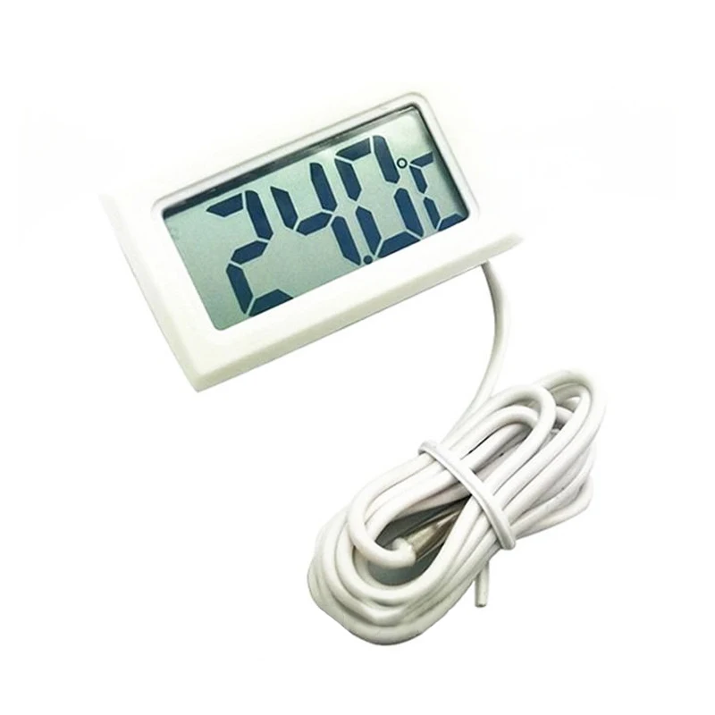 Digital LCD Temperature Meter with 1m Waterproof Probe for Precision Temperature Reading in Automotive Marine Aquarium Contexts