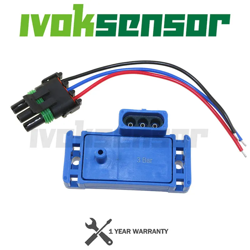 

Promotion - NEW For GM STYLE 3BAR Turbo Boost MAP Sensor For Electromotive Motec Megasquirt With Plug 12223861 16040749 12219935