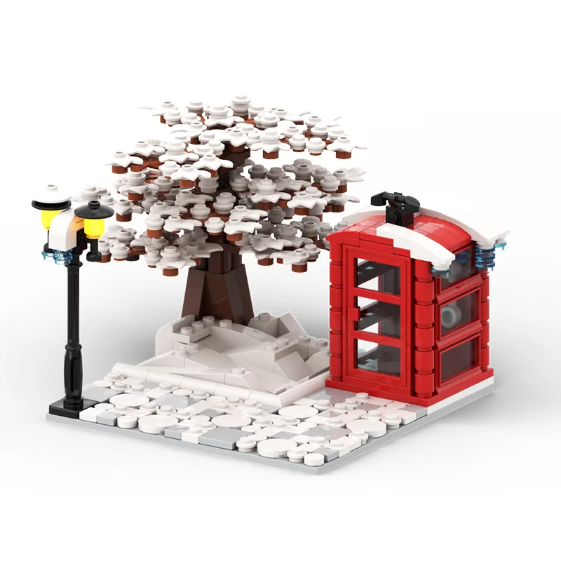 Blocs de construction de parc d'hiver MOC, 410 pièces, jouet d'architecture éducatif à monter soi-même, améliore la créativité des enfants, cadeau de compétences opérationnelles