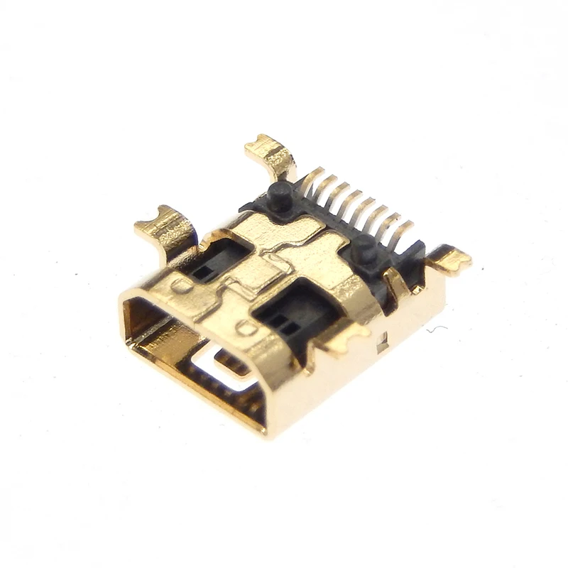 2pcs Mini USB 8 Pin Welding Female jack 8Pin Gold Plated Connector DIY SMD Plug for Digital Camera