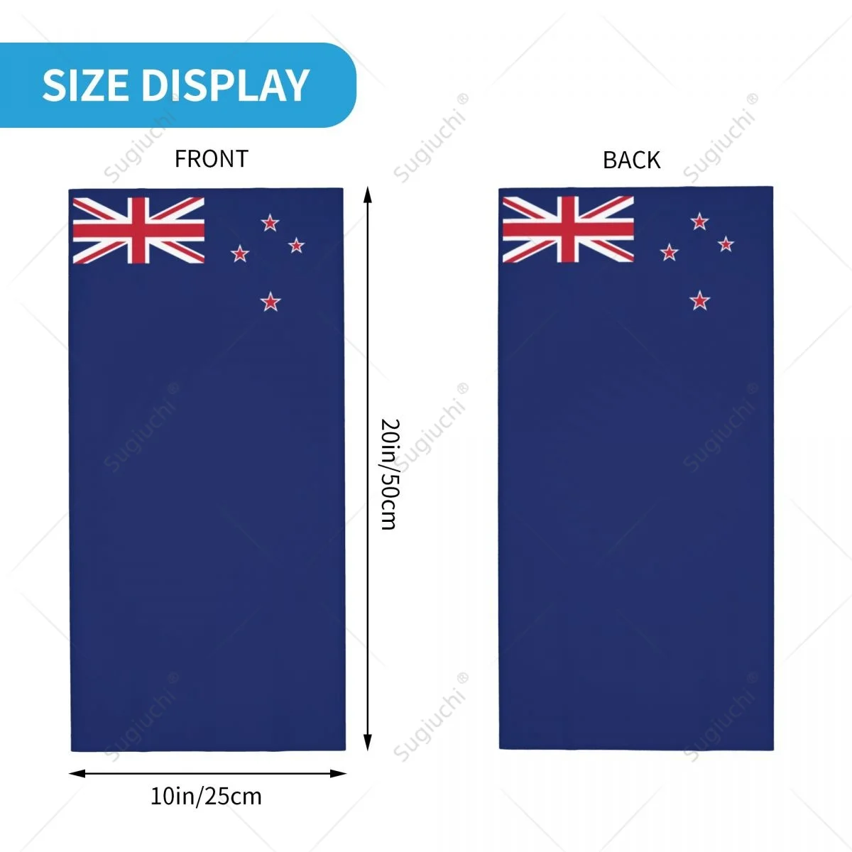 Unisex New Zealand Flag Kiwi Neckerchief Scarf Neck Face Mask Scarves Neck Warmer Seamless Bandana Headwear Cycling Hiking view 4