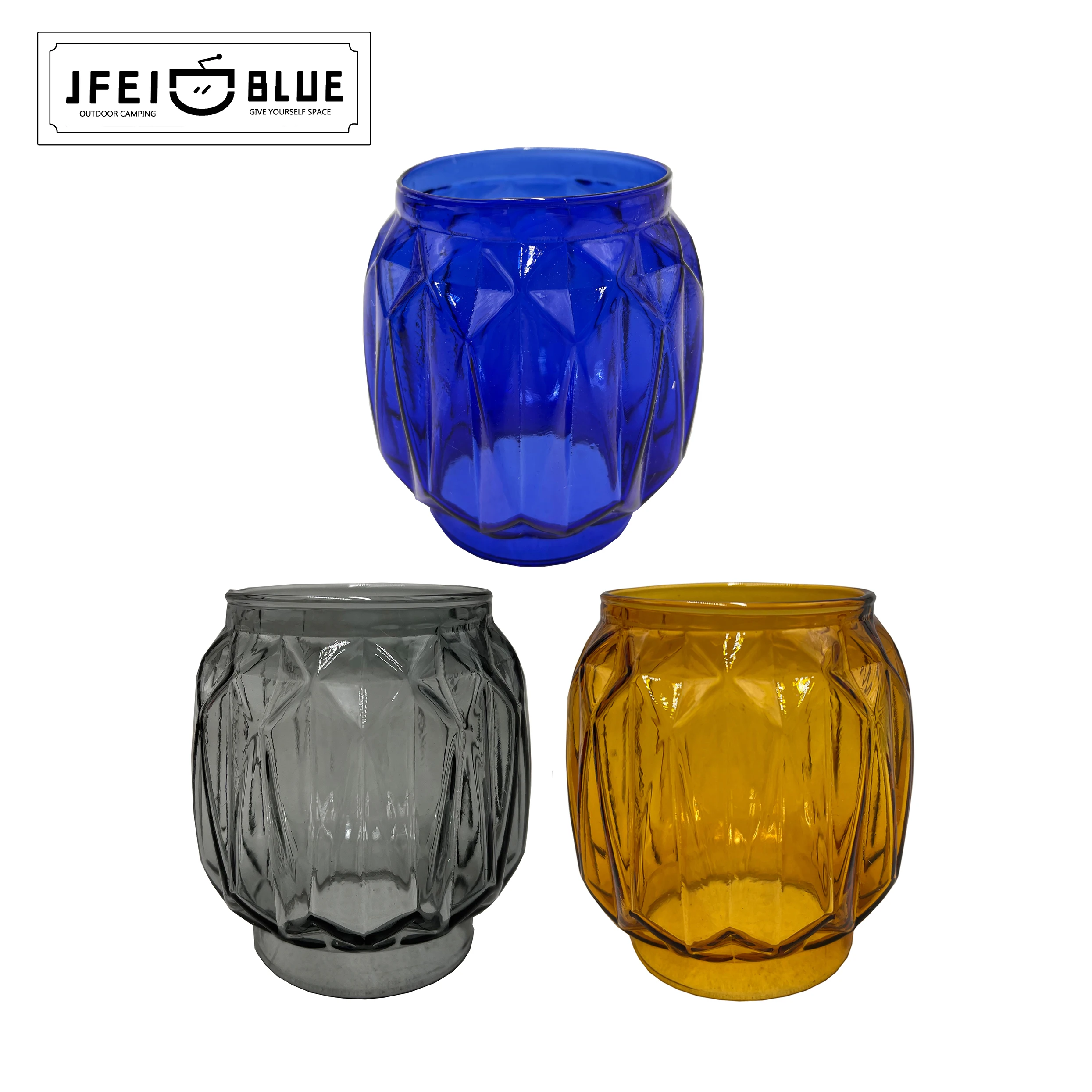 JFEIBLUE-Outdoor Camping Querosene Hand Light, Glass Lampshade, Adequado para Feerhand e Dietz, Acessórios de Mão Luz