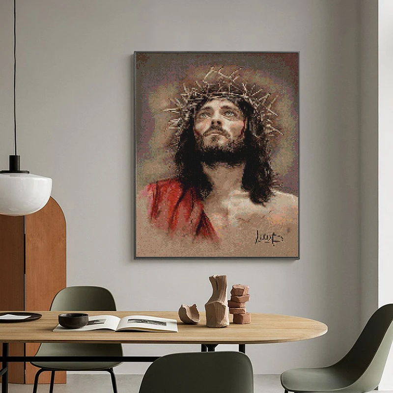 Diamond Painting Full Drill Portrait Cross Stitch Diamond Embroidery Sale Jesus Bead Picture Kits Wall Decoration