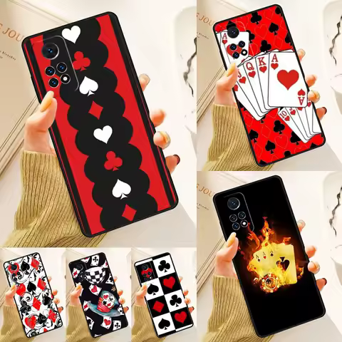 Playing cards Case For Samsung Galaxy S24 Plus S23 S20 S21FE Lite S22 Ultra Note 20 S8 S9 S10 Phone Coque