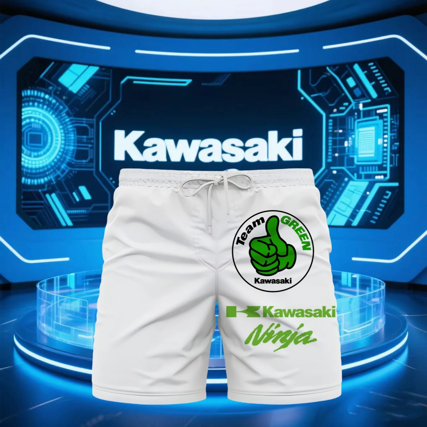 

Summer Popular Quick Drying Breathable Kawasaki Motorcycle Shorts and Off-road Motorcycle Sports Shorts, Outdoor Sports Shorts