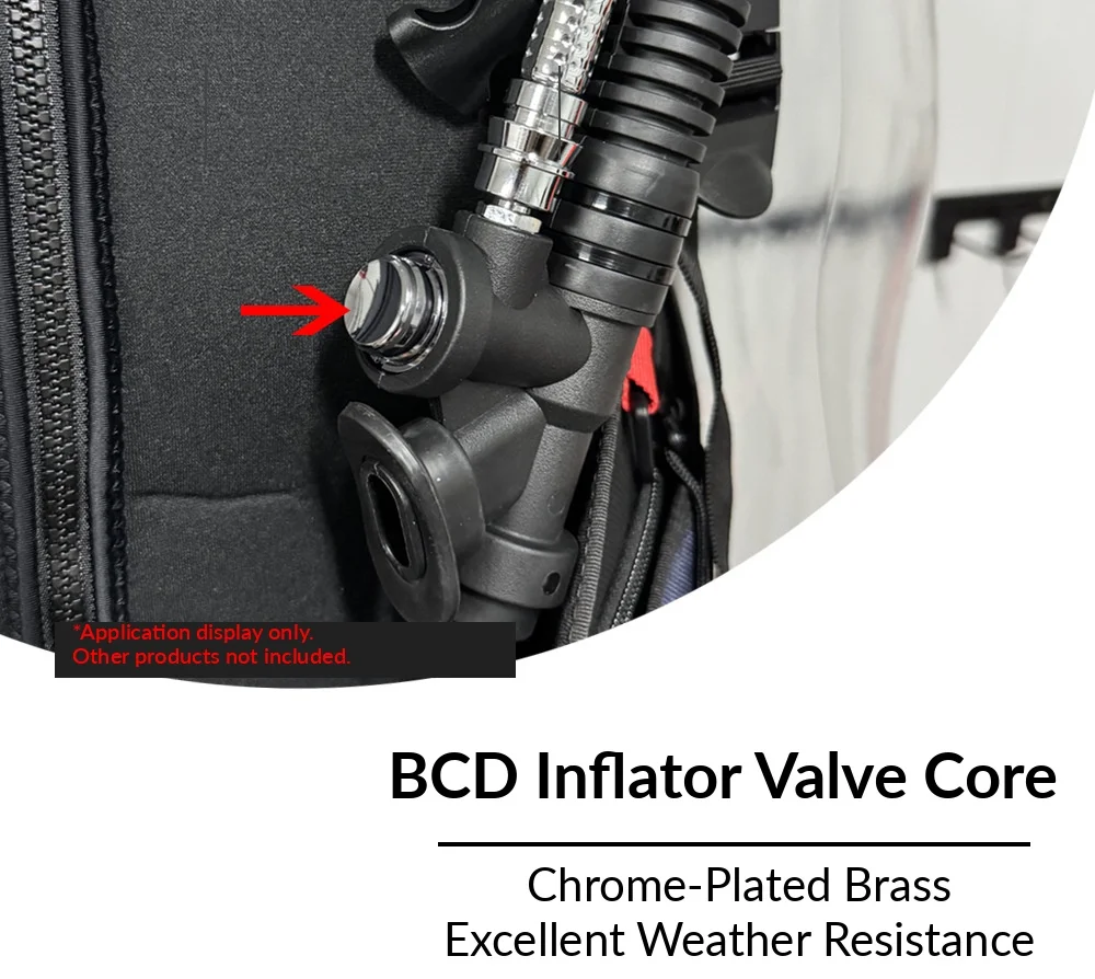 2026 Neuerscheinung - K-Form Messing Tauch-BCD-Inflatorventilkern Seitenmontage-Ersatzknopf für Wartung & Reparatur – Detail 1