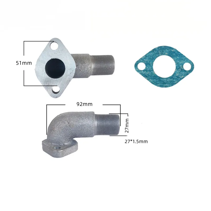Codo de brida del compresor de aire 1,05/12,5/16kg, accesorios de bomba de aire, junta de papel de junta fría de descarga de interrefrigeración de alta presión