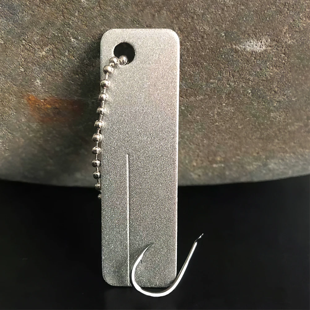 

3pcs Fishing Hook Sharpener Keychain Mini Tools Files Grinder Hooks Stone Outdoor Pocket Size Efficient Sharpening Portable