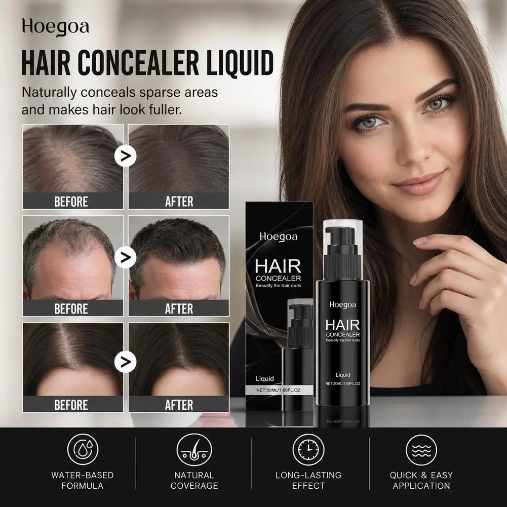 Hair Concealer Instant Root Cover Up Brown Gray Hair Touch Up Hairline Filler For Thinning Hair Long Lasting Waterproof 1/2/3pcs