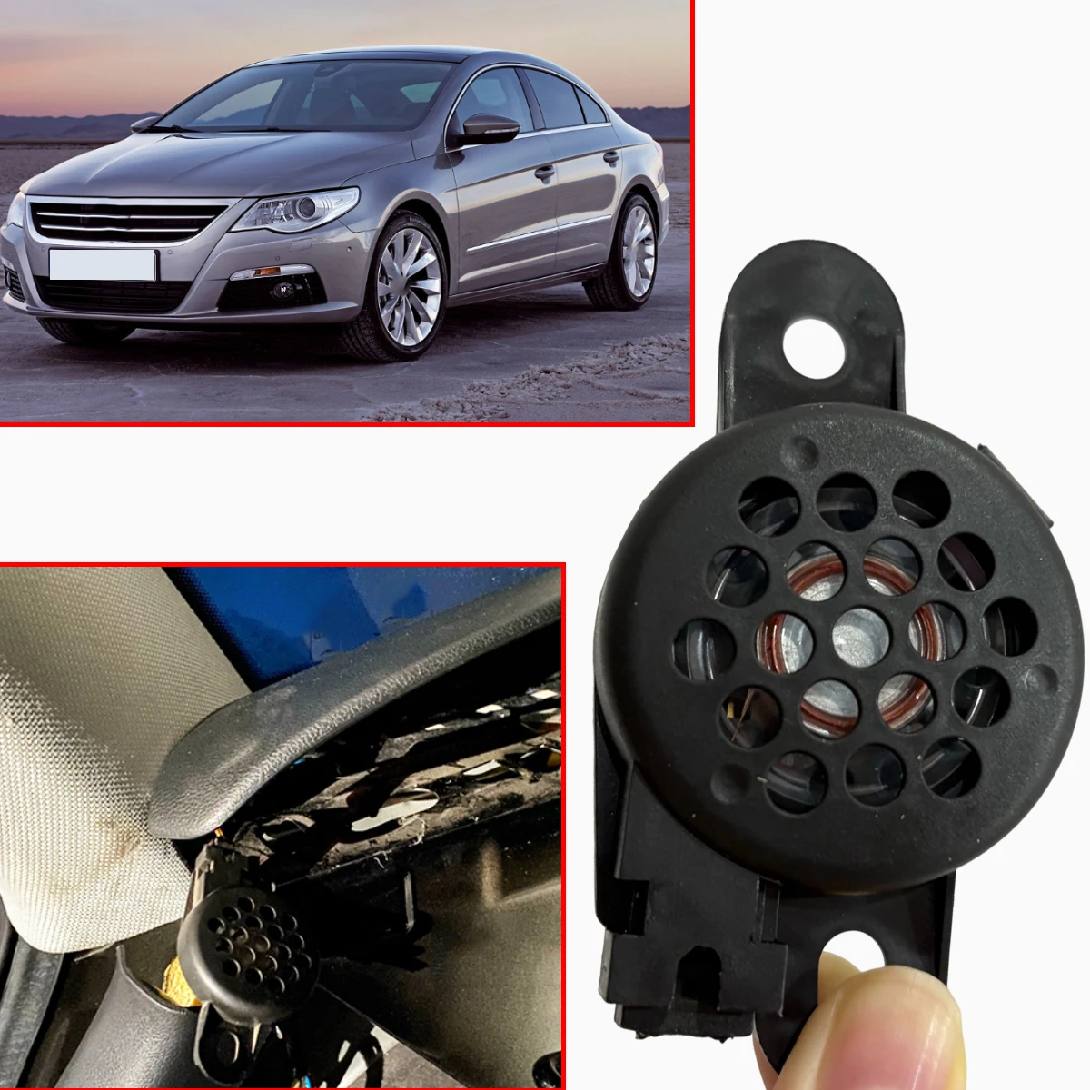 

For VW Caddy CC Golf Plus Passat Polo Tiguan Touareg Touran Car PDC Parking Warning Buzzer Speaker Alarm Radar Aid OPS Parts Kit