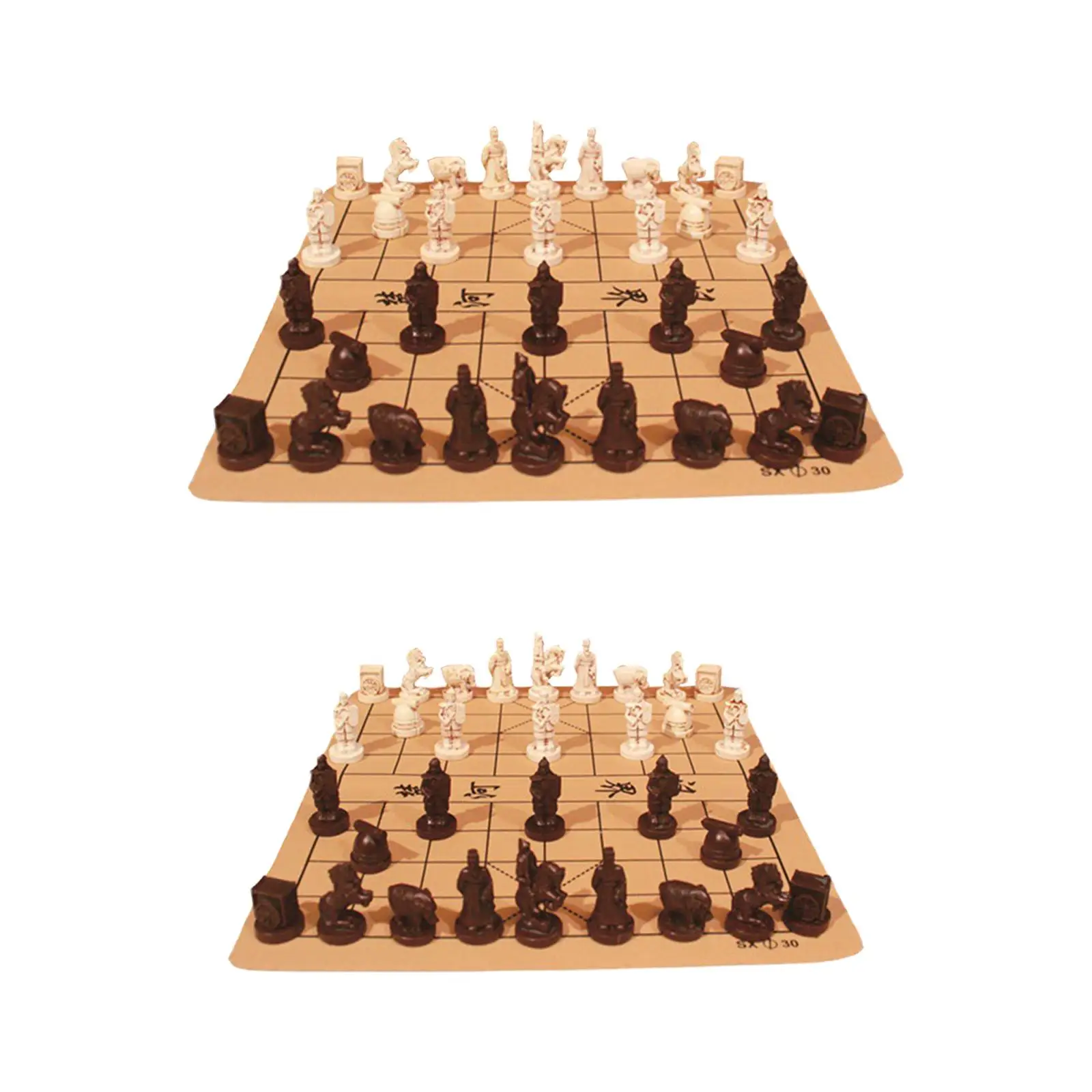 Chinese Terracotta Warrior Chess Classic Puzzle Family Brain Development 3D Resin Chess Pieces Board Game Birthday Gifts