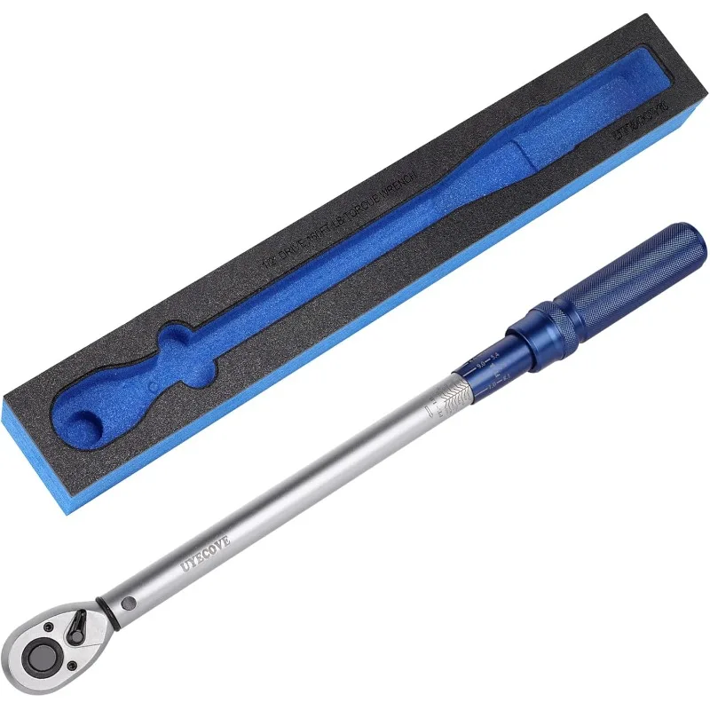 1/2-Inch Drive Click Torque Wrench, Torque Wrench 1/2 Drive 10-160FT.LB/13.6-217N.M with a XIPE Storage Tray