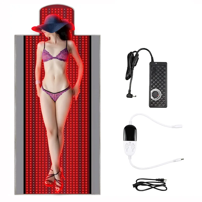 

1370pcs Red Light Therapy mat Devices 660nm 850nm Near Infrared LED Large Pad Full Body Back Pain Relief Home Use and Yoga