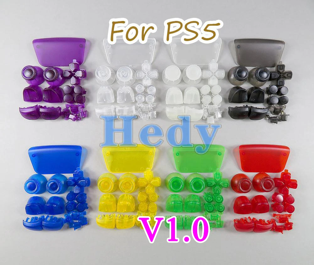 10sets 18 Colors FOR PS5 V1 1.0 Controller Button Joystick Key Replacement Shell Case Cover Cap For PS5 Buttons Accessories