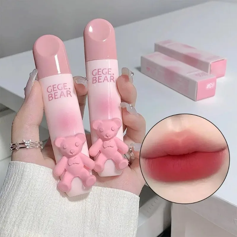 

EOEKKY Gogo Bear Tender Color Lip Glaze Soft Mist Milk Mist Matte Lip Gloss Lip Mud Lipstick Son Môi Nhung