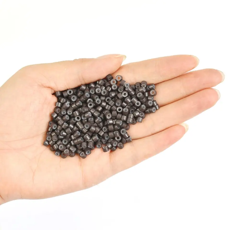 100 piezas de anillos de silicona para extensiones de cabello de 4mm, para micro links, para extensiones tipo I-tip y plumas 6