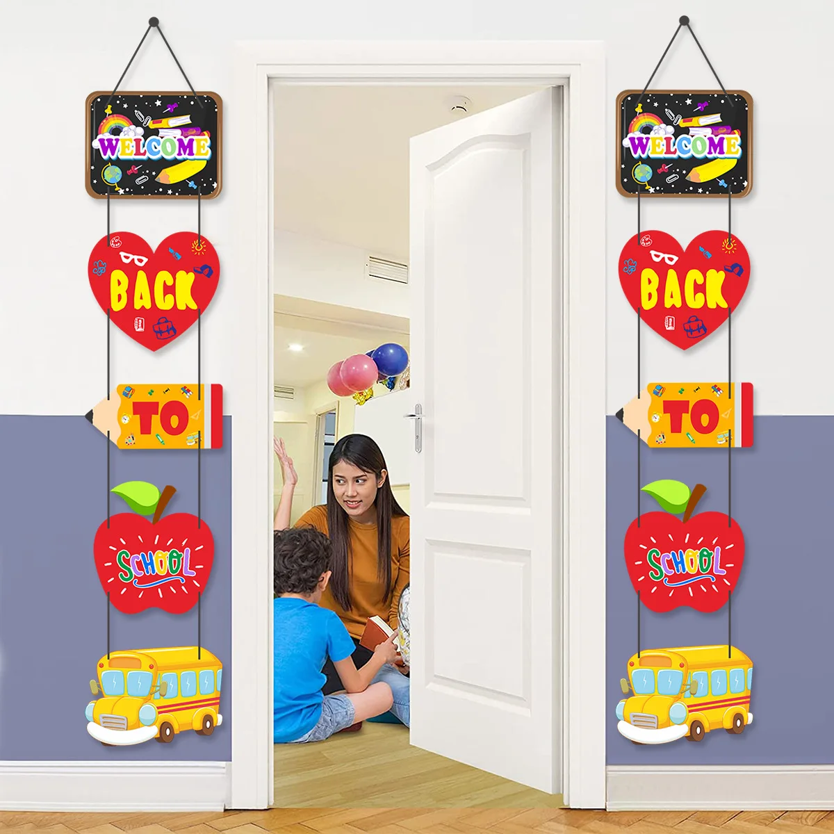 

Welcome Back To School for Classroom Decoration Door Curtains During The Back To School Season