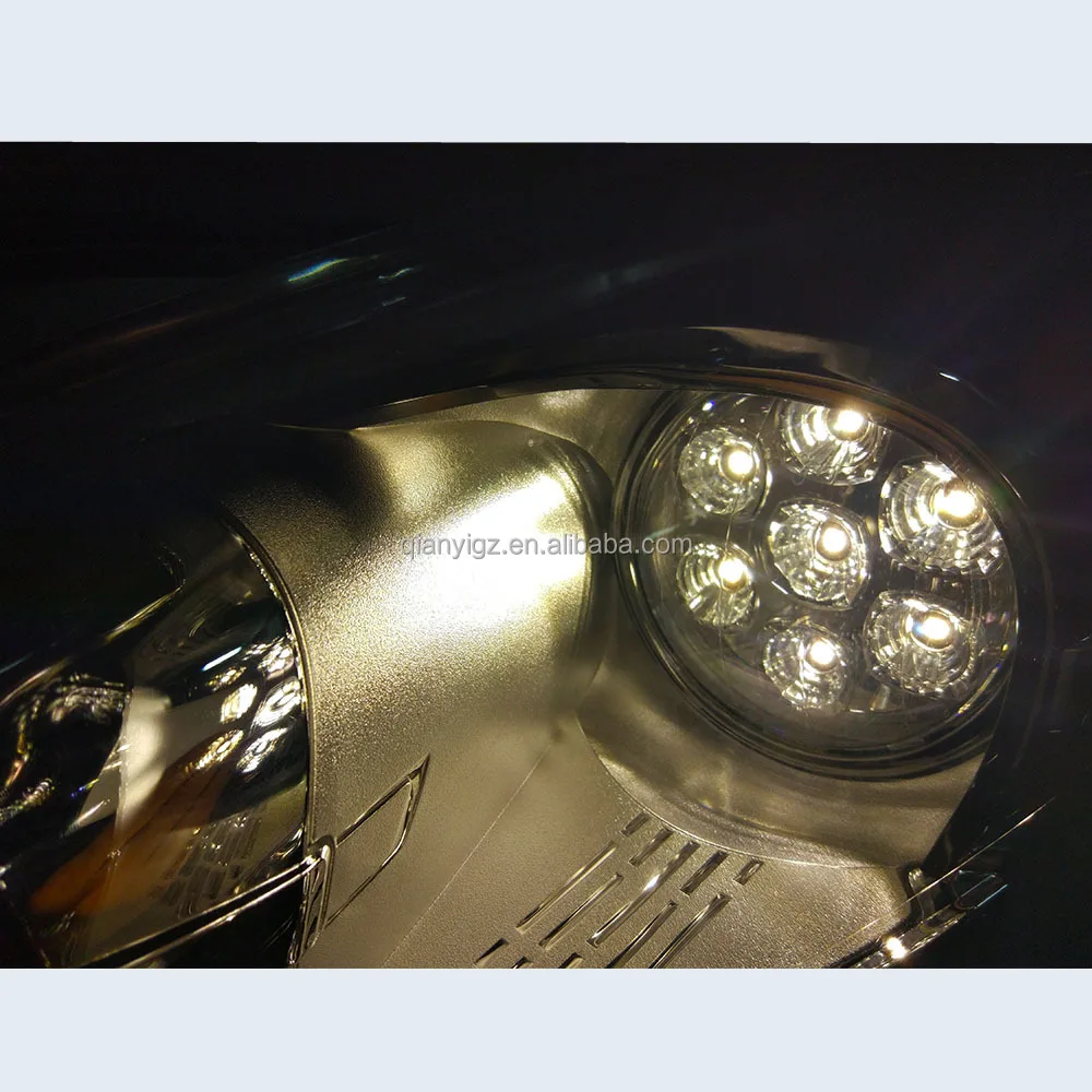 المصابيح الأمامية LED للسيارة الأكثر مبيعًا لسيارة بيجو 508 فتق المصابيح الأمامية سبعة نجوم زهر البرقوق DRL ضوء النهار الجري الأصلي