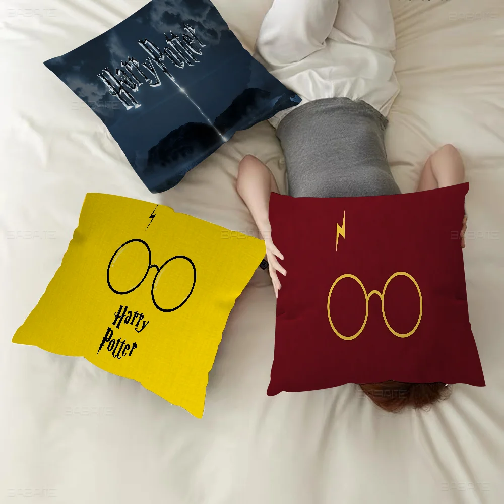 H-Harry-Movie-P-Potter Pillowcase Toon Gift Cushion Cover Bedroom Home Sofa Chair Seat Decor Pillow Case