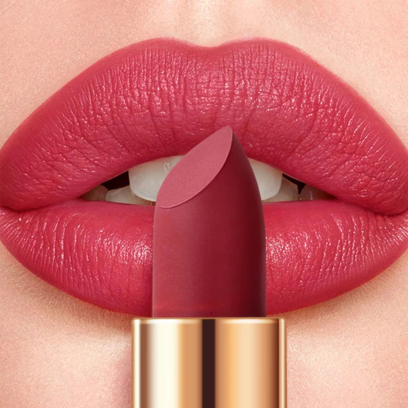 عارية ماتي أحمر الشفاه المخملية مثير أحمر الشفاه السلس الكلاسيكية المصطبغة للغاية مغذية ملمع الشفاه مقاوم للماء الشفاه عصا مستحضرات التجميل #4