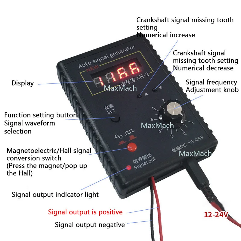 XH-2 Crankshaft Position Sensor Simulator Hall Effect Automotive Signal Generator for Computer Board Maintenance & Testing