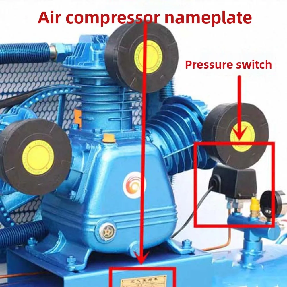 

90-120 PSI Handle Pressure Switch Replacement Parts 1 Ports Horizontal Control Valve 5-8 Bar Heavy Duty Air Pressure Controller