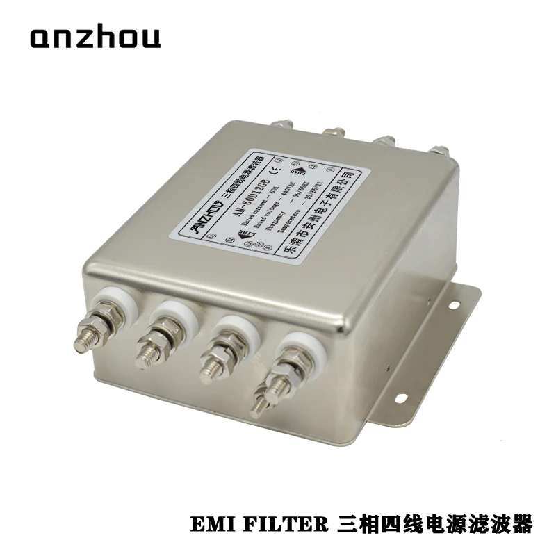 Anzhou AN-60D12GB/60A Three-phase Four Wire 65A Power Filter AN-65D12GB/EMI FILTER