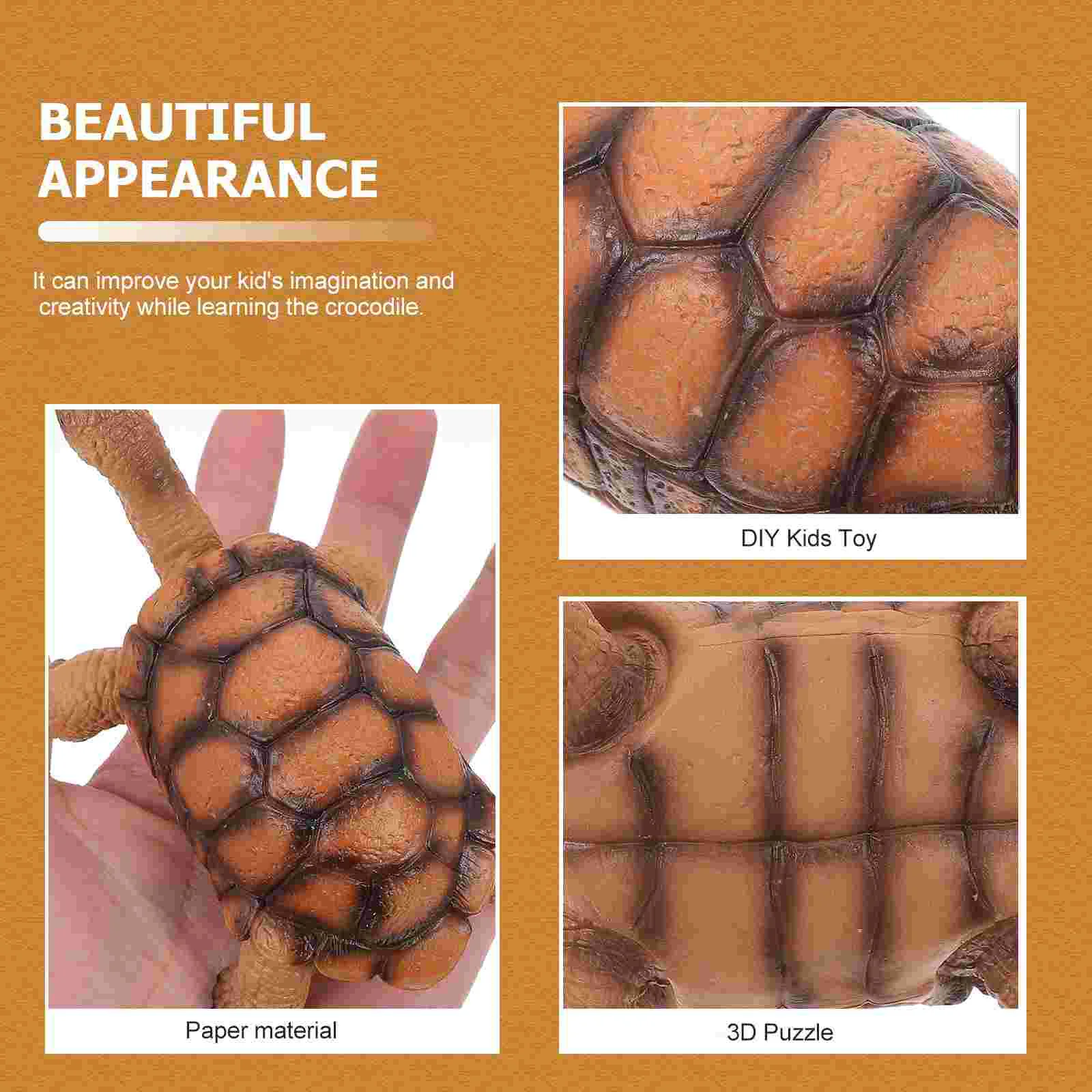 Modèle de tortue en plastique pour enfants, jouets pour enfants, simulation réaliste, animal marin, tortue vive, ornement de bureau, marron