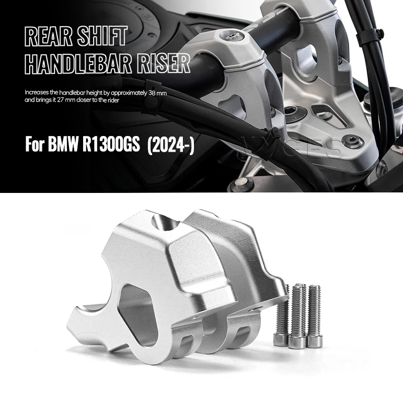 

Motorcycle Accessories For BMW R1300GS R 1300 GS 2024- Move Back Handlebar Riser Drag Handle Bar Clamp Extend Adapter