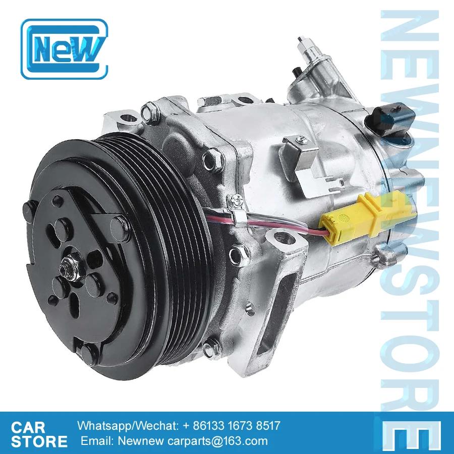 Sanden SD7C16 AC Compressor For Peugeot 307 308 807 607 406 Citroen C4 Berlingo 6453QN 6453QL 6453ZA 6453WN 6453WP 6453QL 1321F