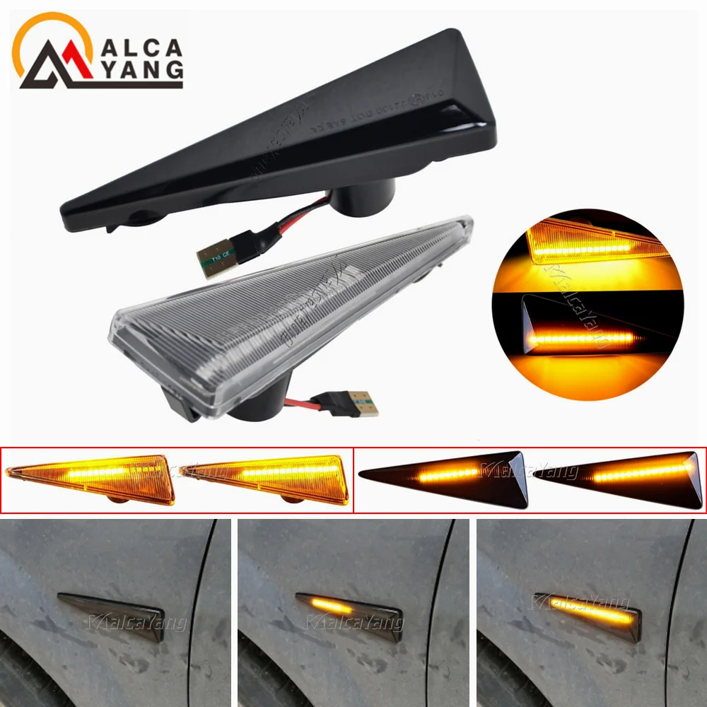 For Renault Megane MK2 CC Espace MK4 Scenic MK2 Wind Avantime Thalia 2 Car Side Marker Turn Signal Indicator LED Dynamic Lights