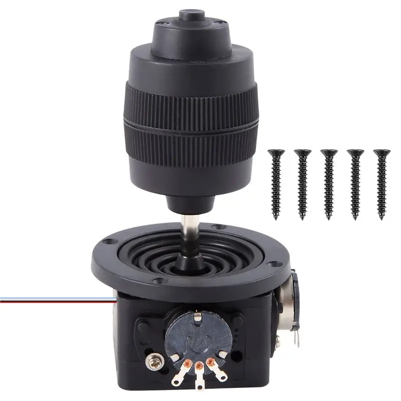 

A76X-4-Axis D400B-M2 5K Joystick Potentiometer Rocker Hall Joystick Dimensional Resistance 5K Sealed With Button Switch
