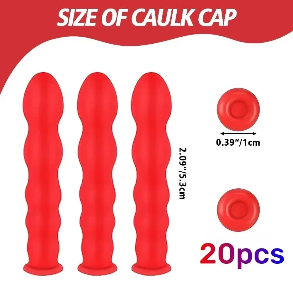 20 Sealing Caps, Sealant Saving Pipe Caps, Silicone Sealant Nozzles for Sealing and Protecting Sealing Pipe Sealant Guns