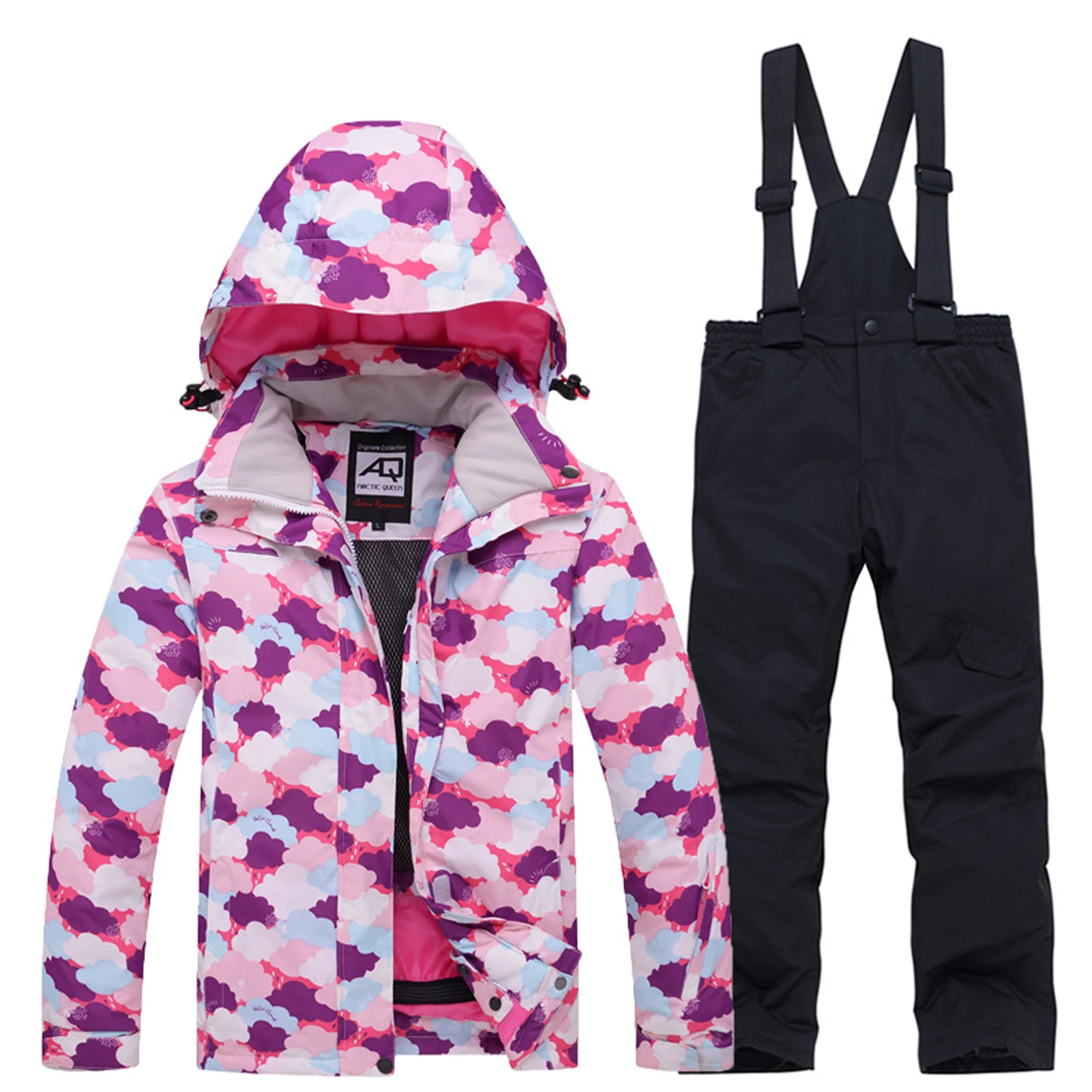 Boys Girls Snowboard Snowsuit Children Ski Suit Set Waterproof Thick Outdoor Sports Jacket Pants Kids Clothes for Winter