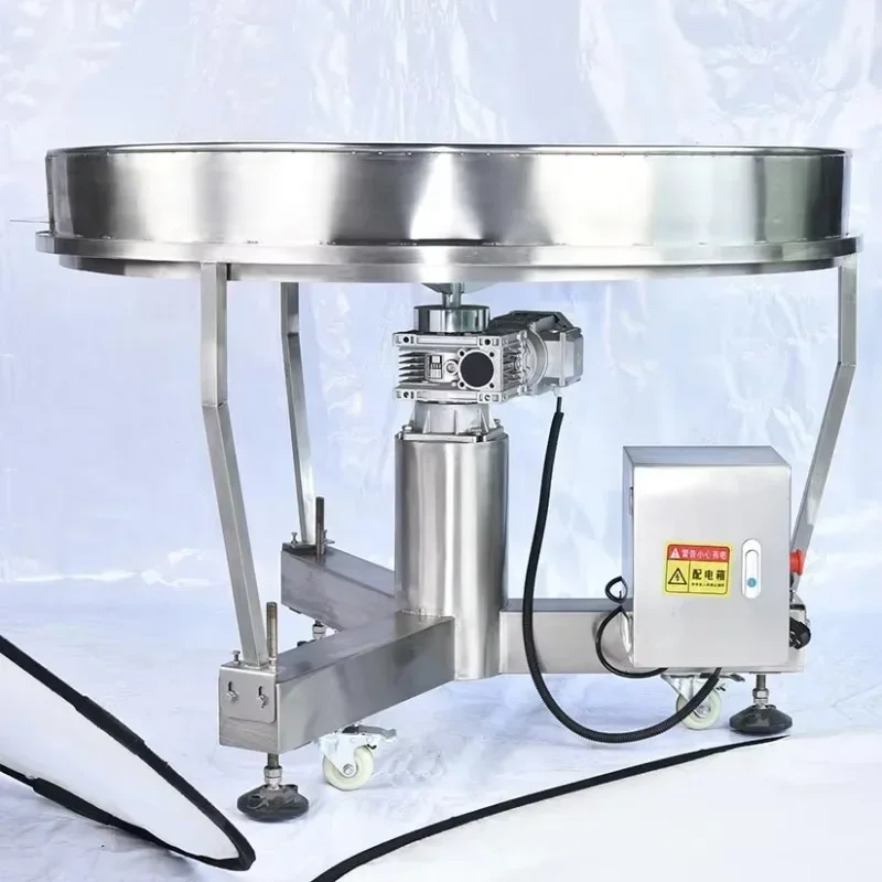 Small Large Automatic Rotating Rotary  for Collecting Items after Packing in Food Processing Lines