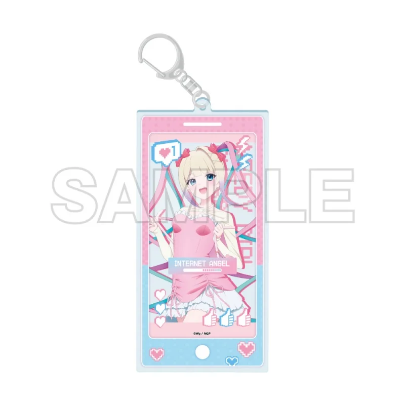 Needy Streamer Overload 6CM Double Sided Printed Acrylic Keychain Cute Figure Key Ring Backpack Hanging Ornament Birthday