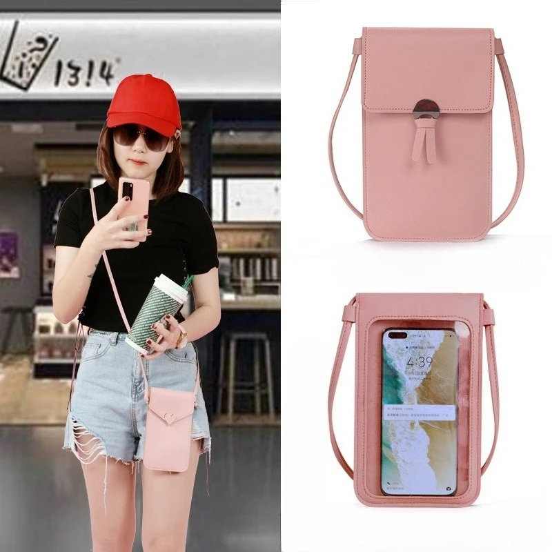 

Mini Crossbody Bags for Women PU Leather Shoulder Purses and Handbags for Girls Ladies Phone Simple Solid Bag